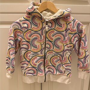 Colorful Rainbow Kids Hoodie with Sherpa lining